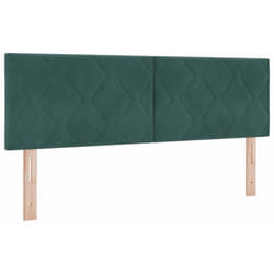 Tête de Lit led Geometric Manuel Vert foncé 160 cm Velours Vidaxl