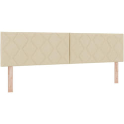 Tête de lit avec des lumières à LED Réglable Crème 180 cm tissu vidaXL