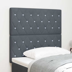 Tête De Lit Led Argyle Manuel Gris Foncé 100 Cm Velours Vidaxl