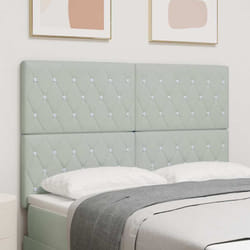 Tête De Lit Led Argyle Manuel Gris Clair 144 Cm Velours Vidaxl