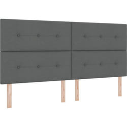 Tête de lit led gris foncé en tissu de , 100 cm Vidaxl