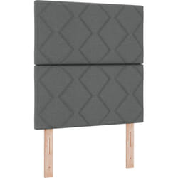 Tête de lit led Design Blocs Diamants Gris foncé 80 cm Tissu Vidaxl