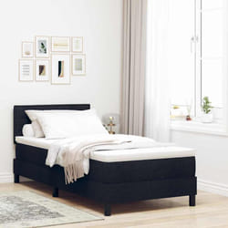 Vidaxl - Lit Boxspring Avec Matelas Avec Matelas Noir 90 X 190 Cm Tissu