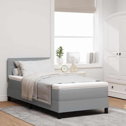 Vidaxl - Lit Boxspring Avec Matelas Gris Clair 90 X 200 Cm Tissu