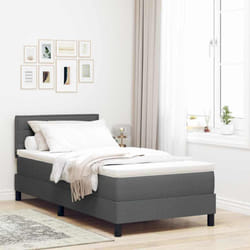 Vidaxl - Lit Boxspring Avec Matelas Gris Foncé 90 X 200 Cm Tissu