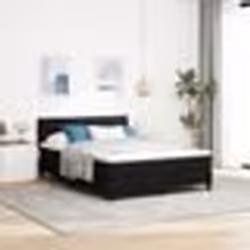 vidaXL Lit à ressorts avec matelas noir 140x200 cm tissu 3338694
