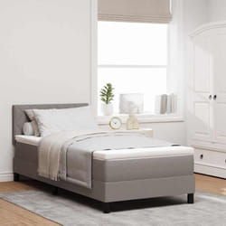 Vidaxl Lit Boxspring Avec Matelas Taupe 100 X 200 Cm Tissu