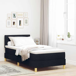 Vidaxl - Lit Boxspring Avec Matelas Avec Matelas Noir 90 X 190 Cm Tissu