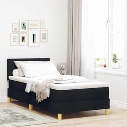 Vidaxl - Lit Boxspring Avec Matelas Avec Matelas Noir 90 X 190 Cm Tissu
