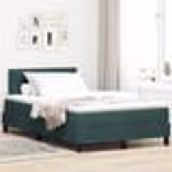 Lit box spring vidaXL avec matelas vert foncé 120x200 cm en velours 3339167