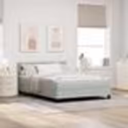 Lit box spring vidaXL avec matelas Gris clair 140x190 cm Velours 3339170