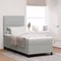 vidaXL Lit Box Spring avec Matelas Gris Clair 90x200 cm Velours 3339740