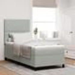 vidaXL Lit Box Spring avec Matelas Gris Clair 90x200 cm Velours 3339740