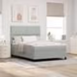 Lit Box Spring vidaXL avec Matelas Gris Clair 140x190 cm Velours 3339896