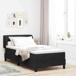 Vidaxl Lit À Ressorts Avec Matelas Gris Foncé 80x200 Cm En Velours