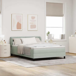 Vidaxl Lit À Ressorts Avec Matelas Gris Foncé 80x200 Cm En Velours