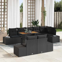 Vidaxl - Ensemble De Salle À Manger Pour Jardin 9 Pcs Noir, Marron