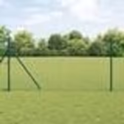 Poteaux de clôture vidaXL 26 pcs Vert Ø32 mm 190 cm Acier Galvanisé