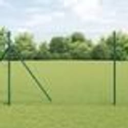 Posts de clôture vidaXL 26 pcs Vert Ø32 mm 210 cm Acier galvanisé