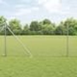 Posts de clôture vidaXL avec pique 52 pcs Ø32 mm 140 cm en acier galvanisé