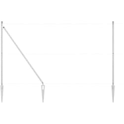 Vidaxl - Piquets de clôture avec pointe 26 pcs Ø32 mm 170 cm en acier galvanisé