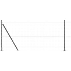 Vidaxl - Poteaux de clôture avec plaques de base 52 pcs Ø32mm 110cm en acier galvanisé
