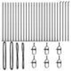 vidaXL Poteaux de clôture avec plaques de base 26 pcs Ø32mm 68,5cm acier galvanisé