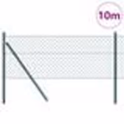 vidaXL Jeu de Poteaux de Clôture Vert 0.8 x 10 m Acier galvanisé