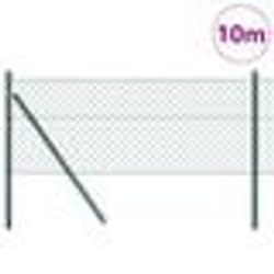 vidaXL Jeu de Poteaux de Clôture Vert 0.8 x 10 m Acier galvanisé