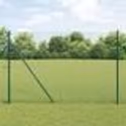 vidaXL Jeu de Poteaux de Clôture Vert 1.6 x 10 m Acier galvanisé
