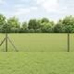 vidaXL Jeu de Poteaux de Clôture Gris 0.8 x 10 m Acier galvanisé