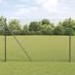 vidaXL Jeu de Poteaux de Clôture Gris 1.5 x 10 m Acier galvanisé