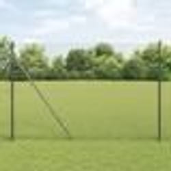 vidaXL Jeu de Poteaux de Clôture Gris 1.6 x 10 m Acier galvanisé