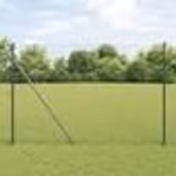 vidaXL Jeu de Poteaux de Clôture Gris 1.6 x 10 m Acier galvanisé