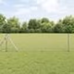 vidaXL Jeu de Poteaux de Clôture Argent 0.4 x 10 m Acier galvanisé