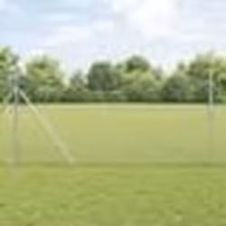 vidaXL Jeu de Poteaux de Clôture Argent 1.2 x 10 m Acier galvanisé