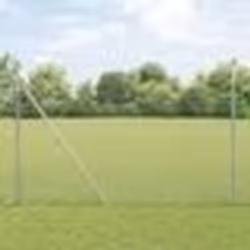 vidaXL Jeu de Poteaux de Clôture Argent 1.5 x 10 m Acier galvanisé