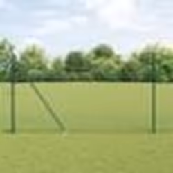 vidaXL Jeu de Poteaux de Clôture Vert 1.6 x 10 m Acier galvanisé