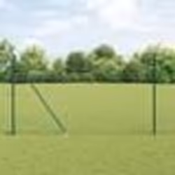 vidaXL Jeu de Poteaux de Clôture Vert 1.6 x 10 m Acier galvanisé