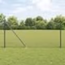 vidaXL Jeu de Poteaux de Clôture Gris 1.4 x 10 m