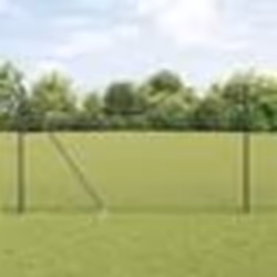 vidaXL Jeu de Poteaux de Clôture Gris 1.6 x 10 m Acier galvanisé
