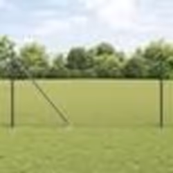 vidaXL Jeu de Poteaux de Clôture Gris 1.2 x 10 m Acier galvanisé