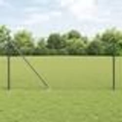 vidaXL Jeu de Poteaux de Clôture Gris 1.4 x 25 m Acier galvanisé