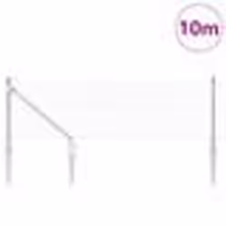 vidaXL Jeu de Poteaux de Clôture Argent 0.4 x 10 m Acier galvanisé