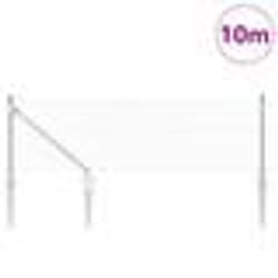 vidaXL Jeu de Poteaux de Clôture Argent 0.6 x 10 m Acier galvanisé