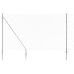 vidaXL Jeu de Poteaux de Clôture Argent 10 x 1.6 m Acier galvanisé