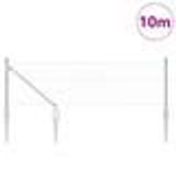 vidaXL Jeu de Poteaux de Clôture Argent 10 x 0.6 m Acier galvanisé