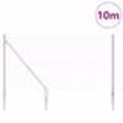 vidaXL Jeu de Poteaux de Clôture Argent 10 m x 1.2 m Acier galvanisé