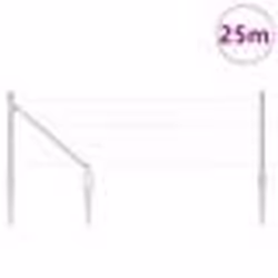 vidaXL Jeu de Poteaux de Clôture Argent 25 x 0.6 m Acier galvanisé