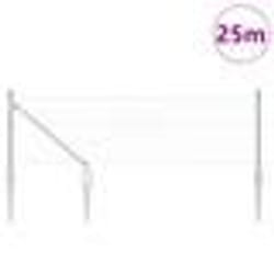 vidaXL Jeu de Poteaux de Clôture Argent 25 x 0.6 m Acier galvanisé